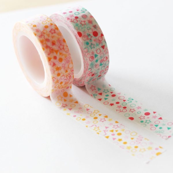 Combo dos washi tapes Little Hannah - Confetti